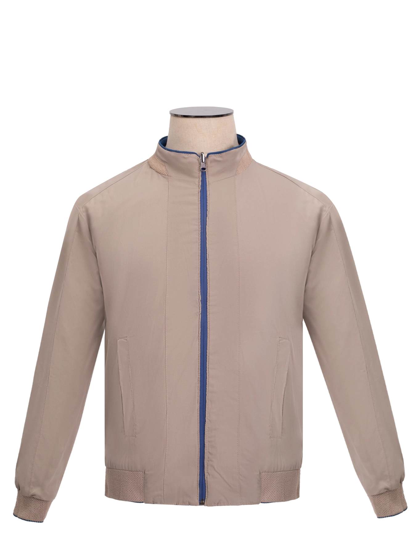 کاپشن بهاره دو رو آبی کرم 14