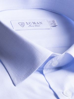 پیراهن مردانه آبی آستین بلند ال سی من 146