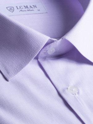 پیراهن مردانه چهارخانه ریز آستین بلند ال سی من 146