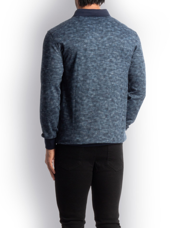 پولوشرت مردانه یقه شکاری سرمه ای ال سی من 2