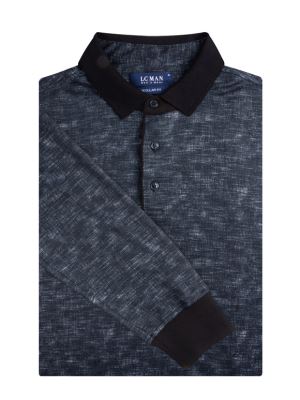 پولوشرت یقه شکاری سلانیک سرمه ای ال سی من 3