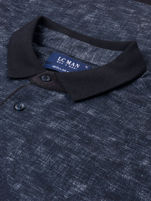 پولوشرت یقه شکاری سلانیک سرمه ای ال سی من 3