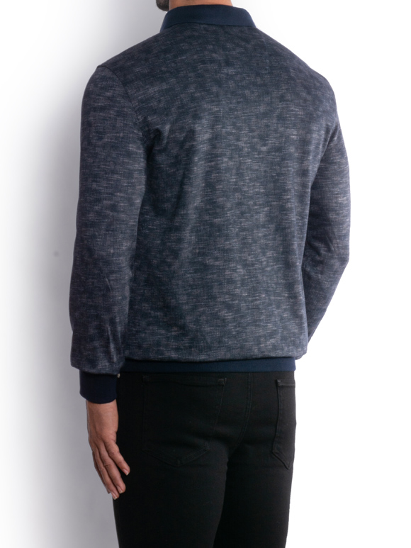 پولوشرت مردانه یقه شکاری سرمه ای ال سی من 5