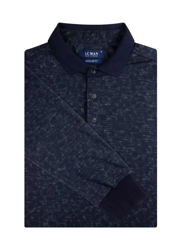 پولوشرت سلانیک سرمه ای یقه شکاری ال سی من7