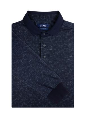 پولوشرت سلانیک سرمه ای یقه شکاری ال سی من7