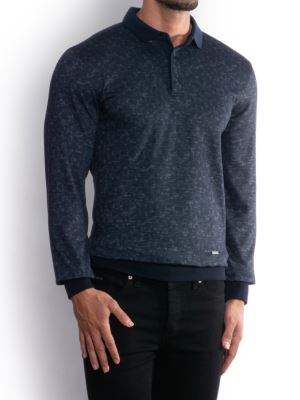 پولوشرت سلانیک سرمه ای یقه شکاری ال سی من7