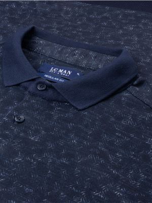 پولوشرت سلانیک سرمه ای یقه شکاری ال سی من7