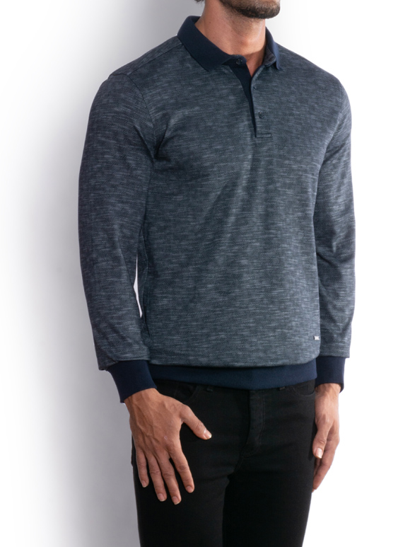 پولوشرت یقه شکاری سرمه ای ال سی من 1