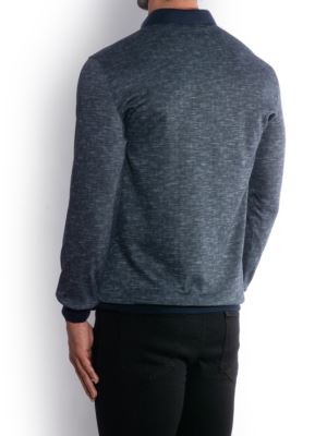 پولوشرت یقه شکاری سرمه ای ال سی من 1