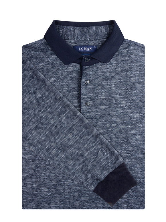 پولوشرت سلانیک یقه شکاری سرمه ای  ال سی من 5