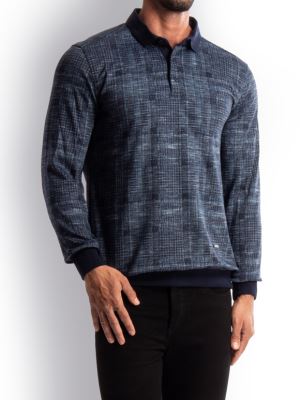 پولوشرت یقه شکاری آبی ال سی من 1