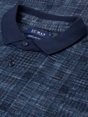 پولوشرت یقه شکاری آبی ال سی من 1