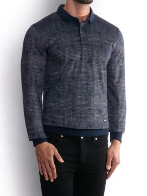 پولوشرت مردانه یقه شکاری سرمه ای ال سی من 4