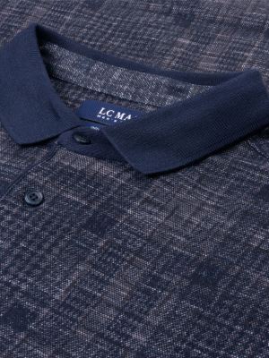 پولوشرت مردانه یقه شکاری سرمه ای ال سی من 4