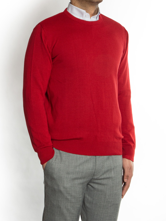 پلیور بافت یقه گرد ساده