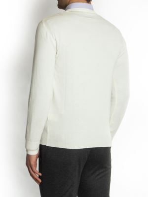 پلیور بافت یقه گرد ساده