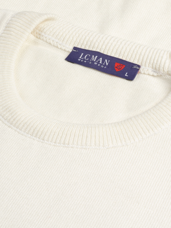 پلیور بافت یقه گرد ساده