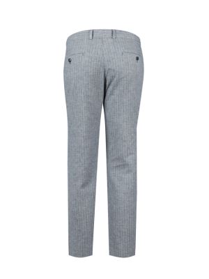 شلوار کتان طوسی راه راه ال سی من