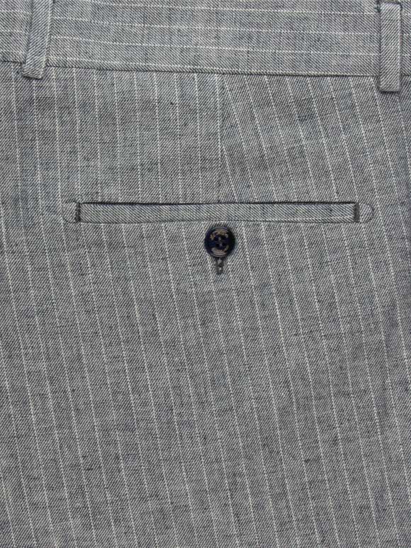 شلوار کتان طوسی راه راه ال سی من