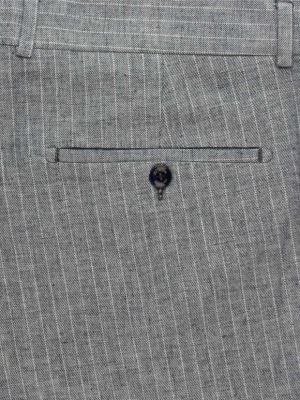 شلوار کتان طوسی راه راه ال سی من