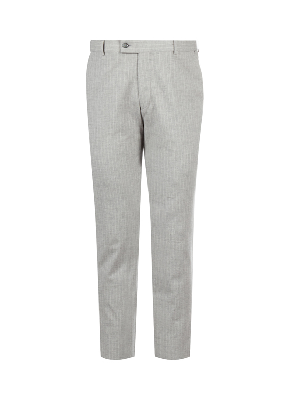 شلوار کتان مردانه راه راه کرم ال سی من 192