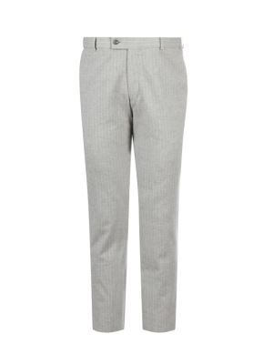 شلوار کتان مردانه راه راه کرم ال سی من 192