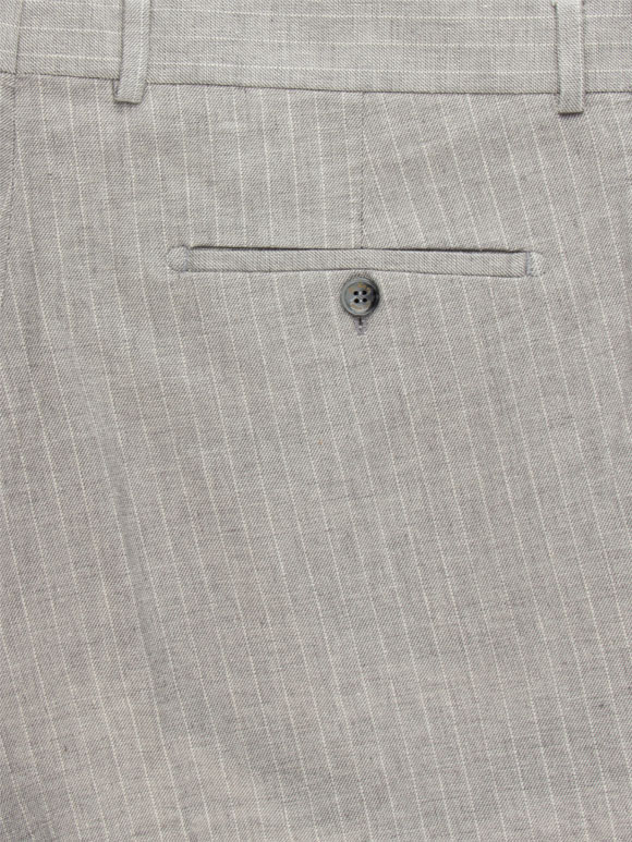 شلوار کتان مردانه راه راه کرم ال سی من 192