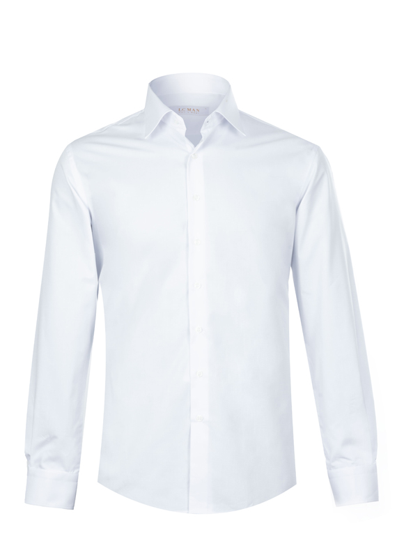 پیراهن مردانه سفید آستین بلند ال سی من 161