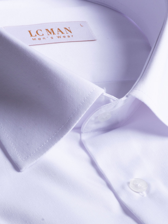 پیراهن مردانه سفید آستین بلند ال سی من 161