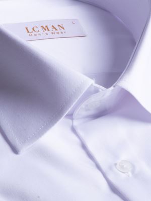 پیراهن مردانه سفید آستین بلند ال سی من 161