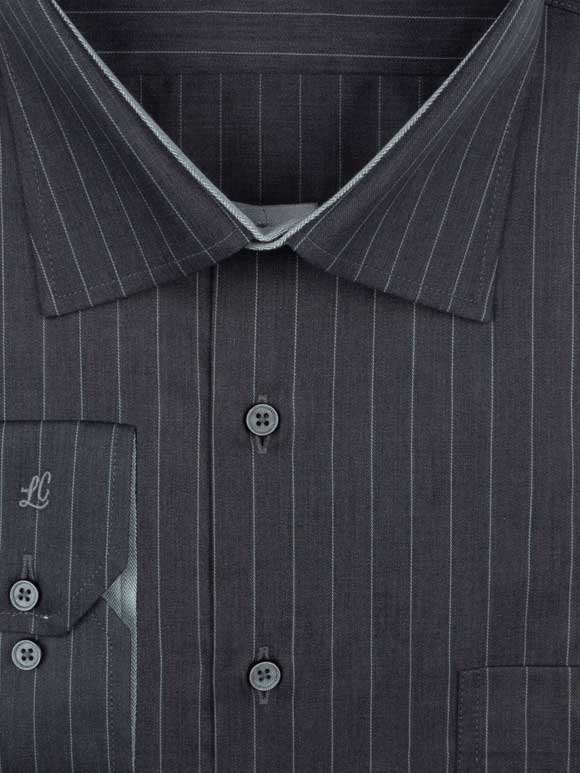 پیراهن مردانه طوسی راه راه آستین بلند ال سی من 4