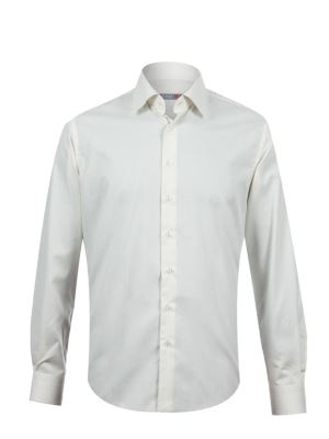 پیراهن کرم راه راه آستین بلند ال سی من 57