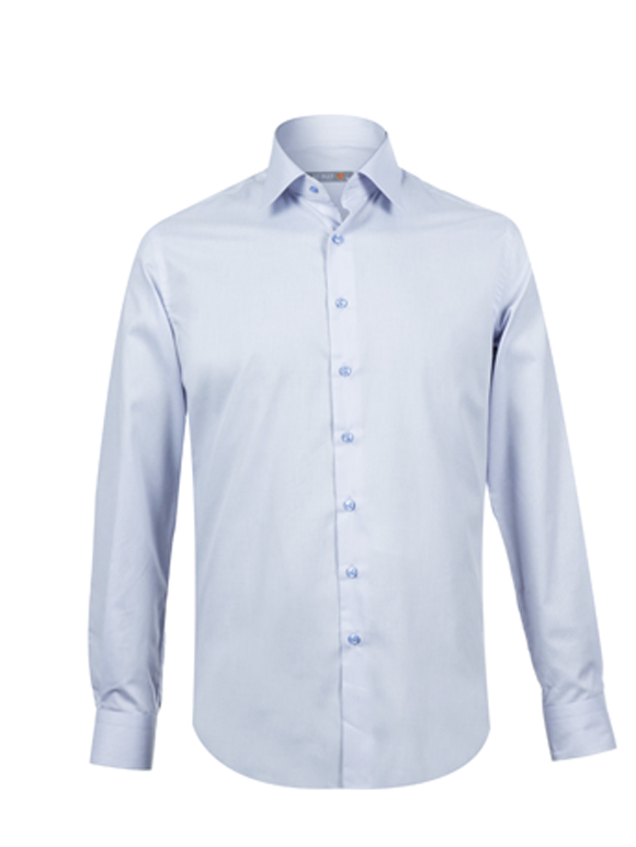 پیراهن راه راه آبی روشن آستین بلند ال سی من 57