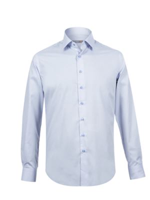 پیراهن راه راه آبی روشن آستین بلند ال سی من 57