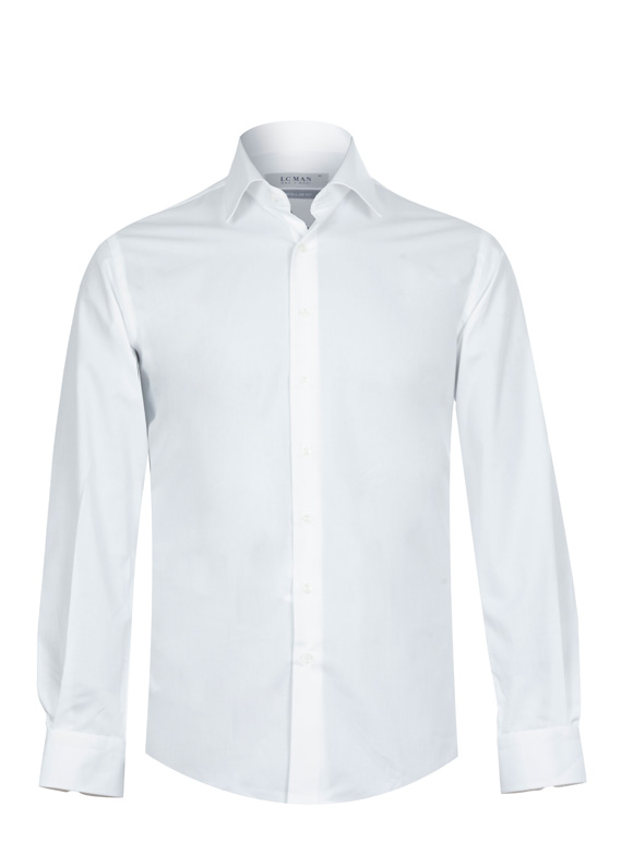 پیراهن مردانه سفید آستین بلند ال سی من 159