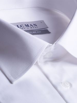 پیراهن مردانه سفید آستین بلند ال سی من 159