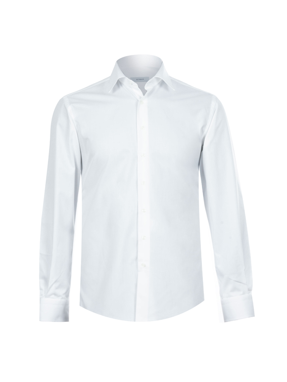 پیراهن مردانه سفید آستین بلند ال سی من 180