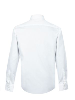 پیراهن مردانه سفید آستین بلند ال سی من 180