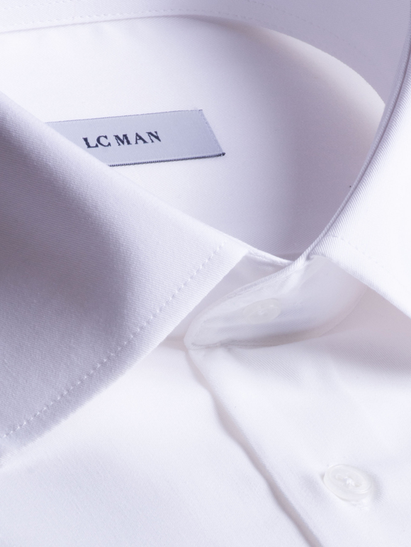 پیراهن مردانه سفید آستین بلند ال سی من 180