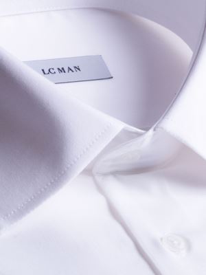 پیراهن مردانه سفید آستین بلند ال سی من 180