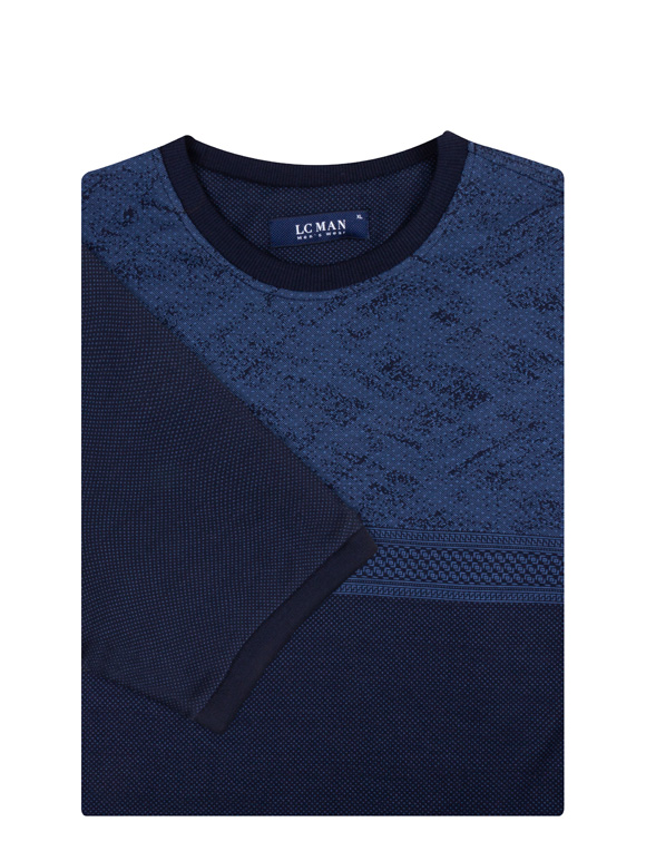 تیشرت یقه گرد سرمه ای جودون ال سی من 