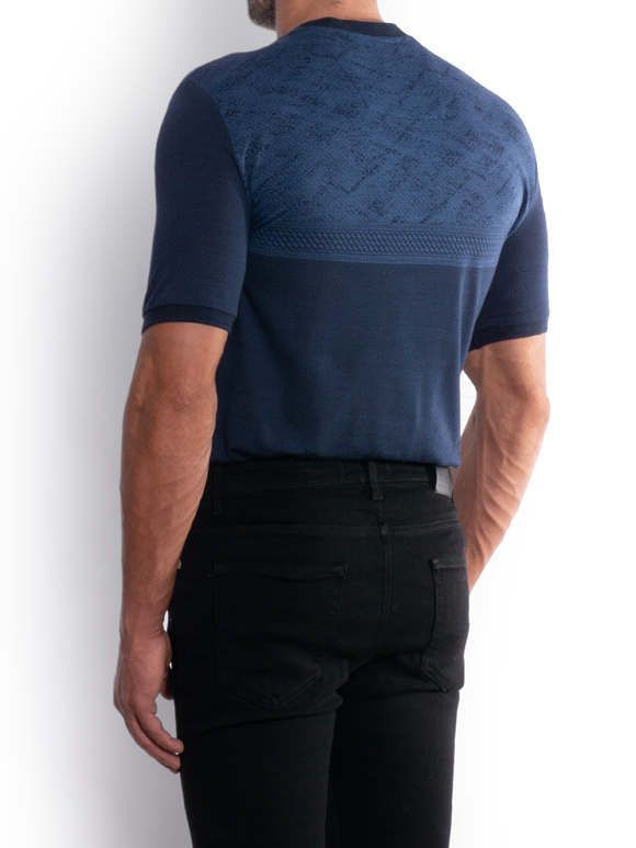 تیشرت یقه گرد سرمه ای جودون ال سی من 