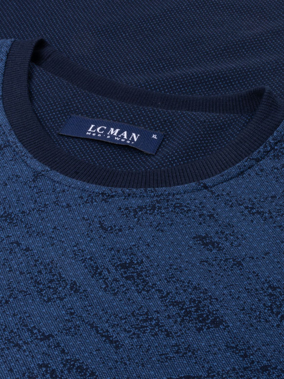 تیشرت یقه گرد سرمه ای جودون ال سی من 