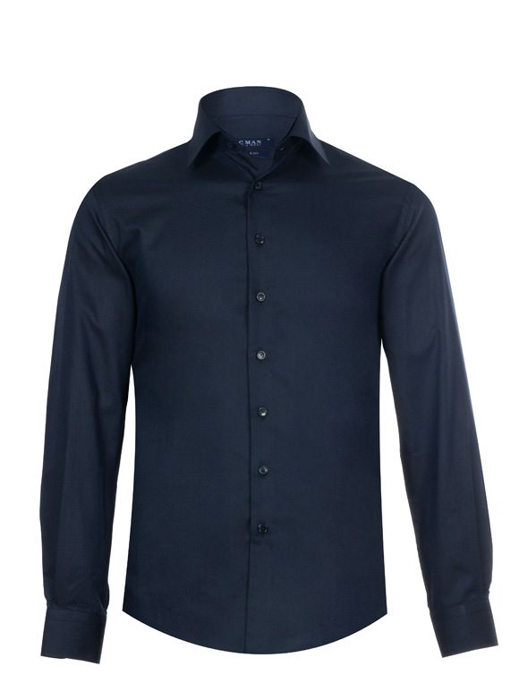 پیراهن مردانه سرمه ای جودون آستین بلند 183