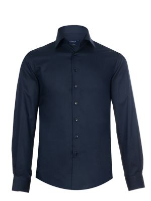 پیراهن مردانه سرمه ای جودون آستین بلند 183