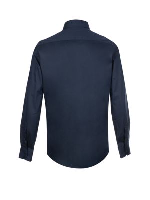 پیراهن مردانه سرمه ای جودون آستین بلند 183