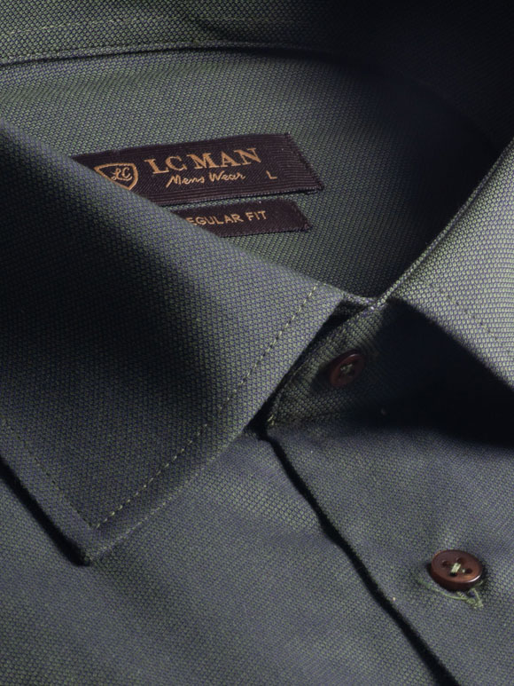 پیراهن سبز جودون آستین بلند ال سی من 