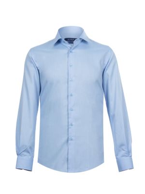 پیراهن آبی جودون آستین بلند ال سی من 1