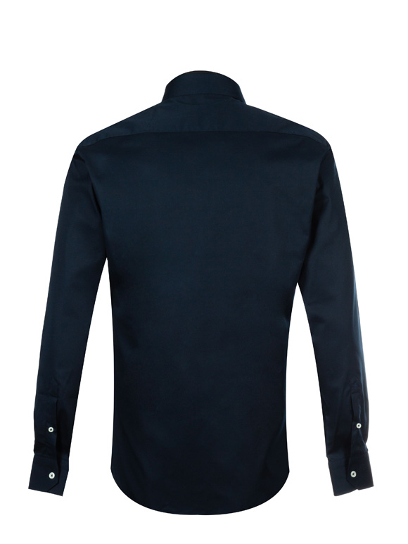 پیراهن ساده سرمه ای آستین بلند ال سی من 