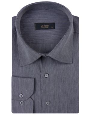 پیراهن طوسی راه راه آستین بلند ال سی من 86